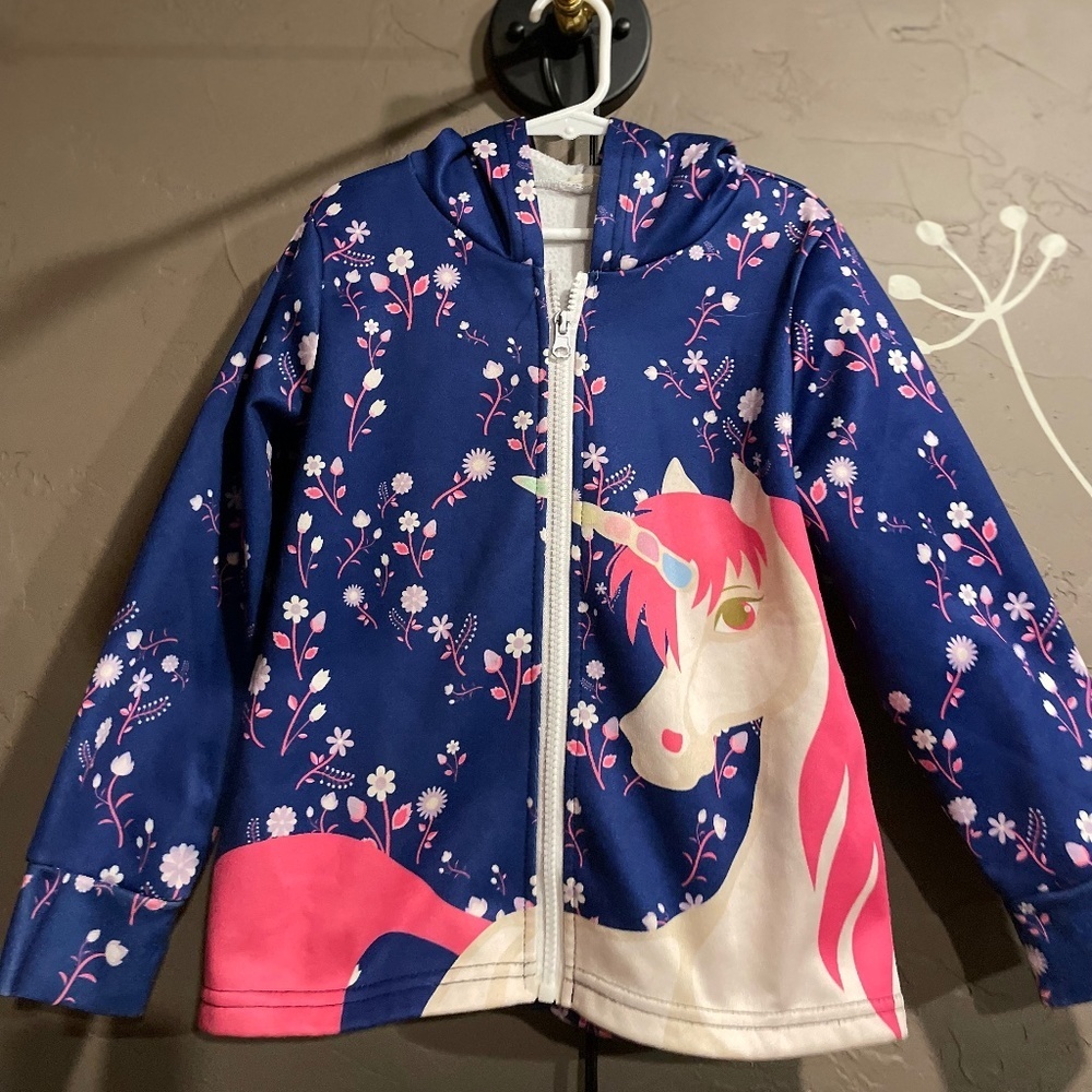 Emma an Elsa Brand Girls Unicorn Hoodie